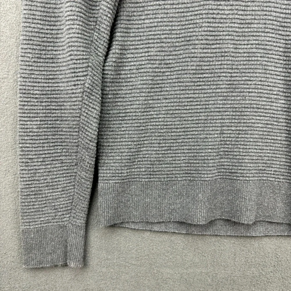 Esprit Shirt Mens Medium Gray Half-Zip Knit Sweater Cotton Cashmere Thick Warm